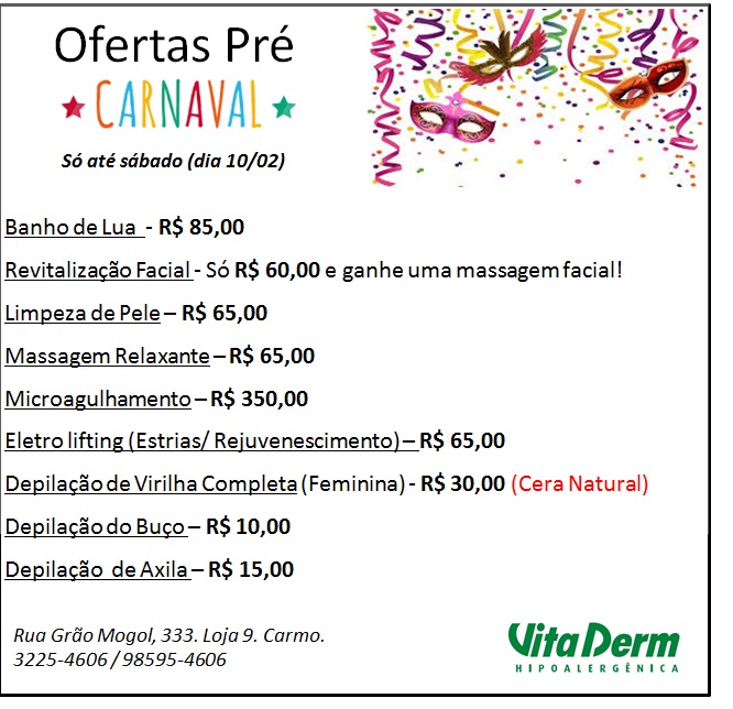 Empresa conveniada faz promoção de carnaval!