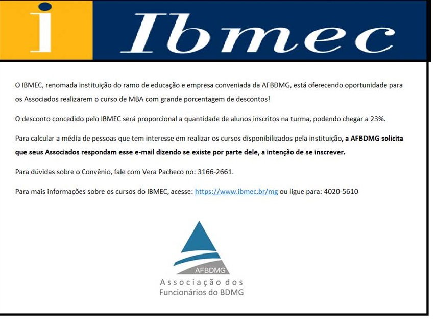 IBMEC Oferece Descontos Para Associados Cursarem MBA