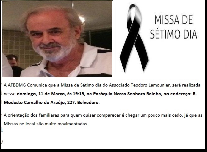 Missa de Sétimo Dia Teodoro Lamounier